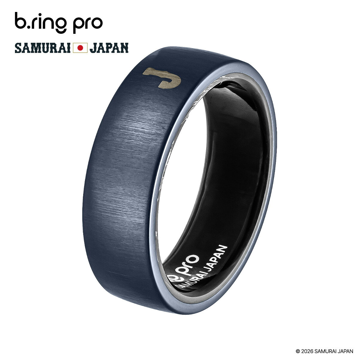 【正規販売代理店】侍ジャパン b.ring コラボ スマートリング SAMURAI JAPAN カラー AI 健康管理 ステンレススチール 数量限定モデル 国内正規品 bring WBC ブリング サムライジャパン 心拍 睡眠 IP68/5ATM 3
