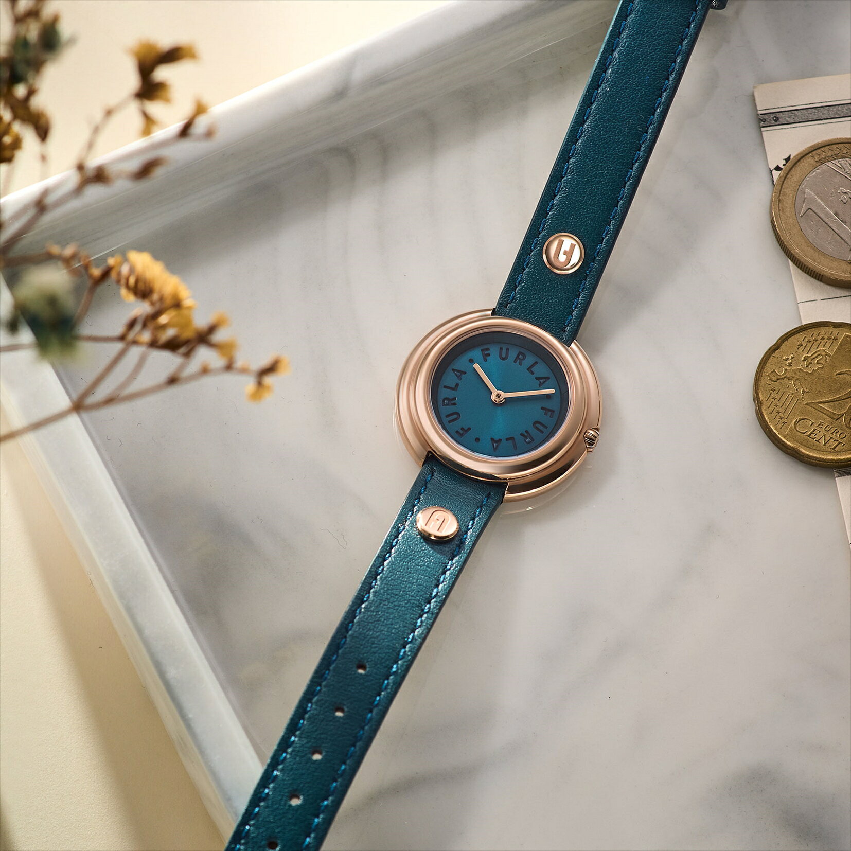 【トートバッグプレゼント】 フルラ FURLA 腕時計 アイコン シェイプ ブルーグリー...