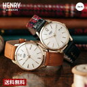 \ポイント10倍/ヘンリーロンドン HENRY LONDON メンズ レディース 腕時計 ホワイト ハリスツイード カーフ レザー 革 HL39-S-0430 ...