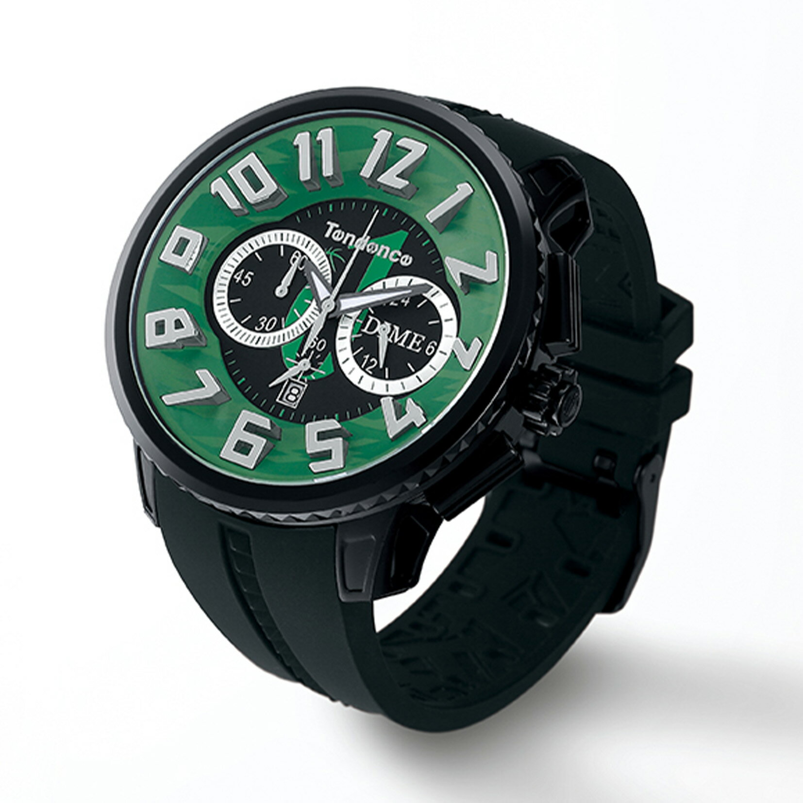 【レビュー特典あり】【ブランド直営店】テンデンス TENDENCE メンズ レディース 腕時計 ガリバー ラウンド 50mm TG460010S グリーン クォーツ 時計 ブランド 10気圧防水 シリコン