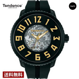 ＼お買い物マラソンP10倍／【公式ストア】TENDENCE テンデンス 腕時計 スポーツスケルトン 自動巻 ブラック TG491005 4年保証