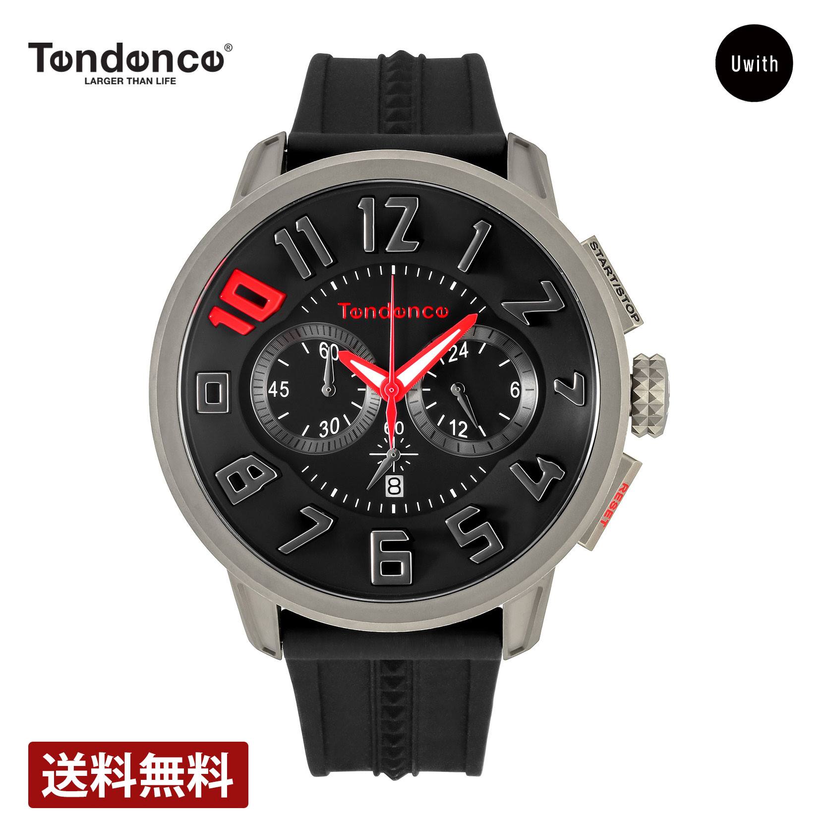 【レビュー特典あり】【ブランド直営店】テンデンス TENDENCE メンズ 腕時計 10周年 限定 チタニウム TY046020 ブラック クォーツ 時計 ブランド 10気圧防水 レザー