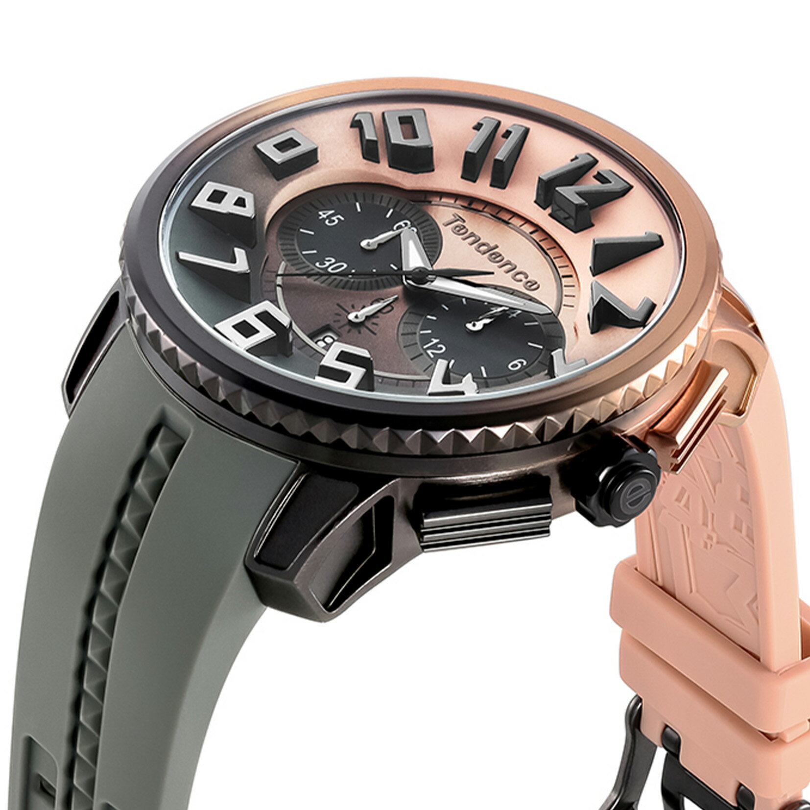 【レビュー特典あり】[ブランド直営店]テンデンス TENDENCE メンズ レディース 腕時計 ディカラー TY146102 ピンク ブラック クォーツ 時計 ブランド 10気圧防水 シリコン