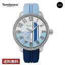 【ポイント10倍】【ブランド直営店】テンデンス TENDENCE レディース 腕時計 クレイジー ミディアム 41mm TY930064 ブルー ホワイト クォ...