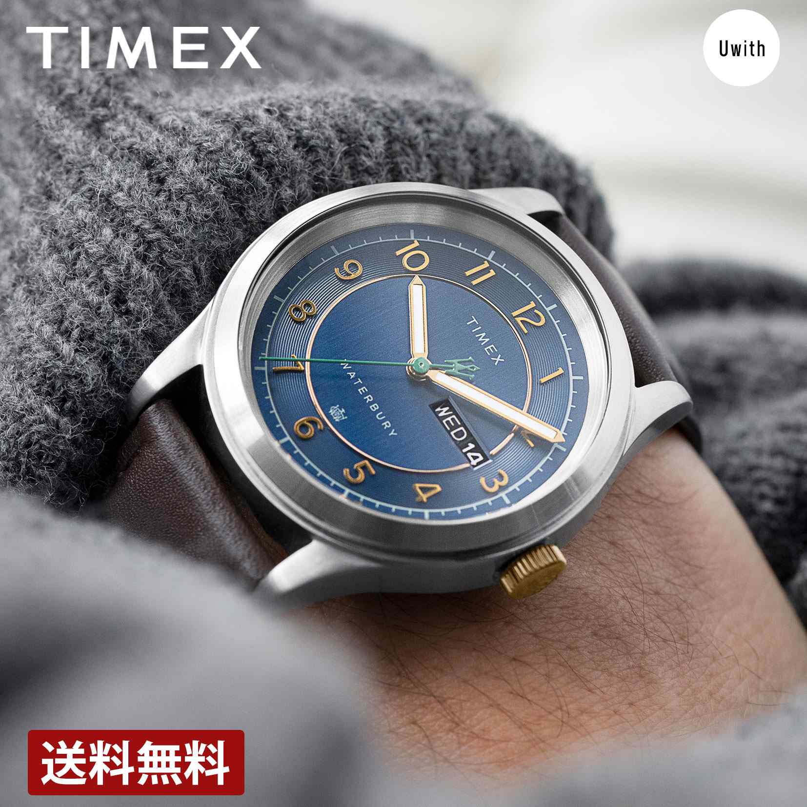 楽天Uwith楽天市場店＼期間限定P10倍／【公式ストア】TIMEX タイメックス ウォーターベリー トラディショナル デイデイト クォーツ ブルー TW2V28500 時計 人気 ブランド