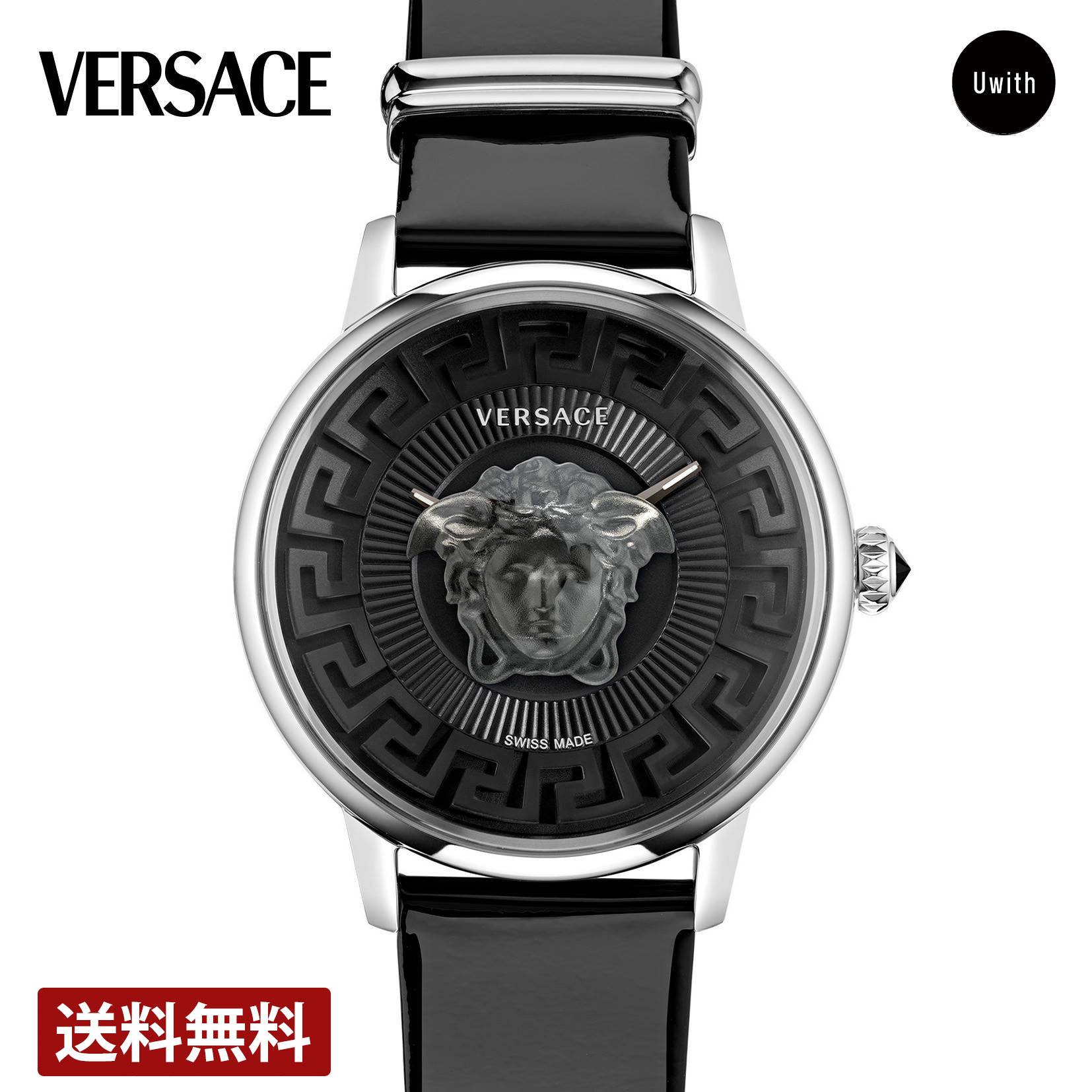 ヴェルサーチェ 腕時計（メンズ） 【公式ストア】VERSACE ヴェルサーチェ MEDUSA ALCHEMY クォーツ ブラック VE6F00123 腕時計 ブランド メーカー保証2年+延長保証登録＋2年