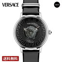 ヴェルサーチェ 腕時計（メンズ） ＼期間限定P10倍／【公式ストア】VERSACE ヴェルサーチェ MEDUSA ALCHEMY クォーツ ブラック VE6F00123 腕時計 ブランド メーカー保証2年+延長保証登録＋2年