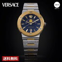 VERSACE ヴェルサーチェ グレカ ロゴ ムーンフェーズ クォーツ メンズ、レディース ブラック VE7G00223 時計 腕時計 ブランド