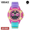 \GW限定P10倍/【公式ストア】VERSACE ヴェルサーチェ ICON ACTIVE CHRONO クォーツ ユニセックス ブラック VE8P00424 時...