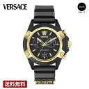 \GW限定P10倍/【公式ストア】VERSACE ヴェルサーチェ ICON ACTIVE CHRONO クォーツ ユニセックス ブラック VE8P00724 時...