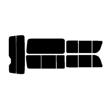 ハイエースロング 5ドア ワイドボディ カット済みカーフィルム H2## (200系 1〜3型) リアセット スモークフィルム 車 窓 日よけ UVカット (99%) カット済み カーフィルム ( カットフィルム リヤセット) 車検対応