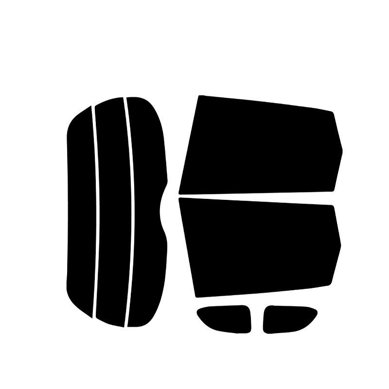 透過率1％ 遮熱スモークフィルム(CBK-01) ホンダ フィット(Fit)/フィットハイブリッド (GK3/GK4/GK5/GK6/GP5/GP6) カット済みカーフィルム リアセット 車検対応