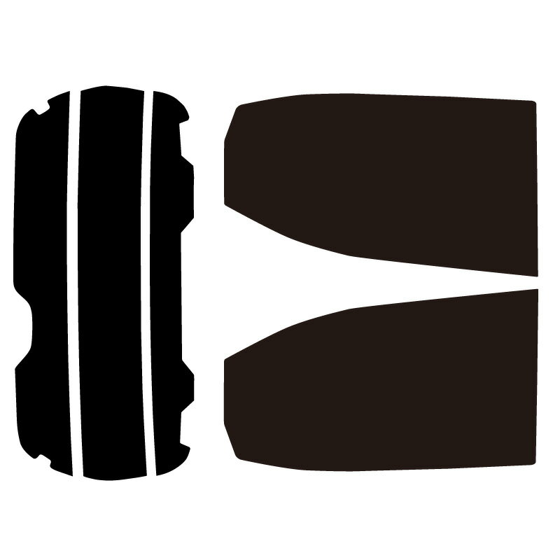 国産 遮熱スモークフィルム (リンテック WINCOS ウィンコス スタンダードタイプ) ミツビシ ekクロス EV (B5AW) カット済みカーフィルム リアセット 車検対応