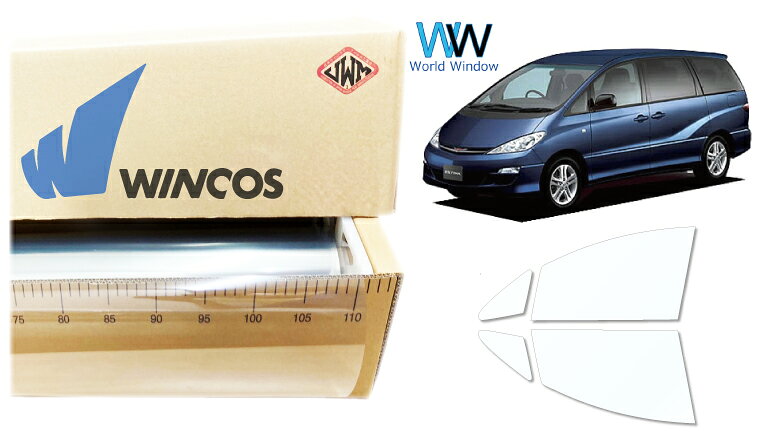 Rakuten - リンテック 透明遮熱フィルム WINCOS IR-90HD トヨタ エスティマ MCR30W/MCR40W/ACR30W/ACR40W/AHR10W(ハイブリッド) カット済みカーフィルム フロントドア セット クリアフィルム カットフィルム