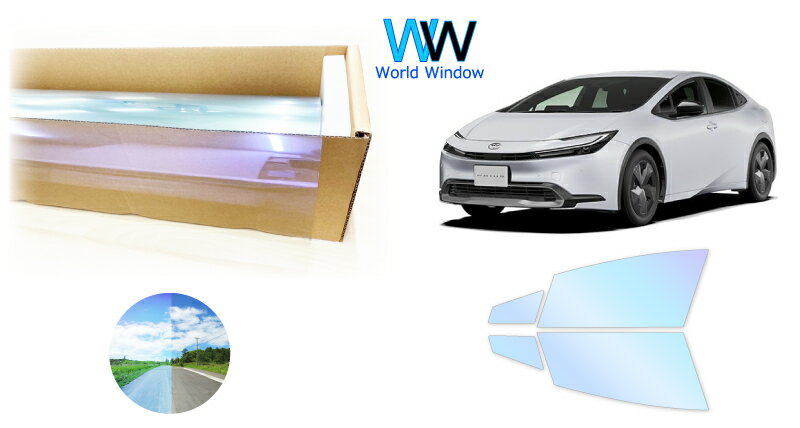 ピュアゴースト89 遮熱フィルム トヨタ プリウス (60系) カット済みカーフィルム フロントドアセット用 ゴーストフィルム カットフィルム