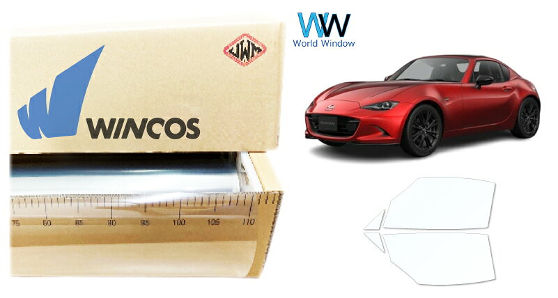 リンテック 透明遮熱フィルム WINCOS IR-90HD マツダ ロードスターRF (NDERC/NDERE) カット済みカーフィルム フロントドア セット クリアフィルム カットフィルム