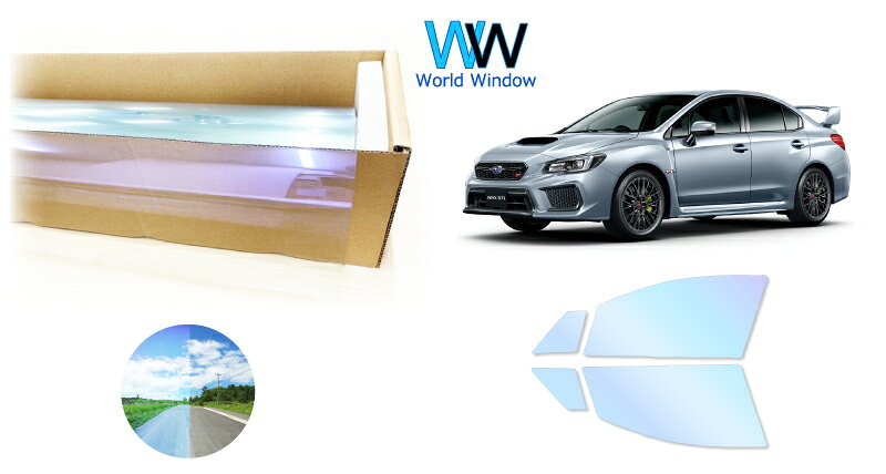 ピュアゴースト89 遮熱フィルム スバル WRX sti (VAB/VAG) カット済みカーフィルム フロントドアセット用 ゴーストフィルム カットフィルム