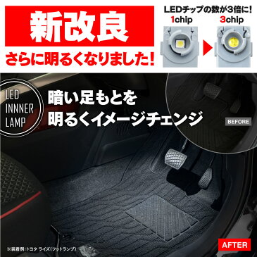 【ネコポスで送料無料】 カムリ AXVH70 LED インナーランプ フットランプ 1個 ホワイト/ブルー カラー選択可能 グローブボックス イルミネーションなど