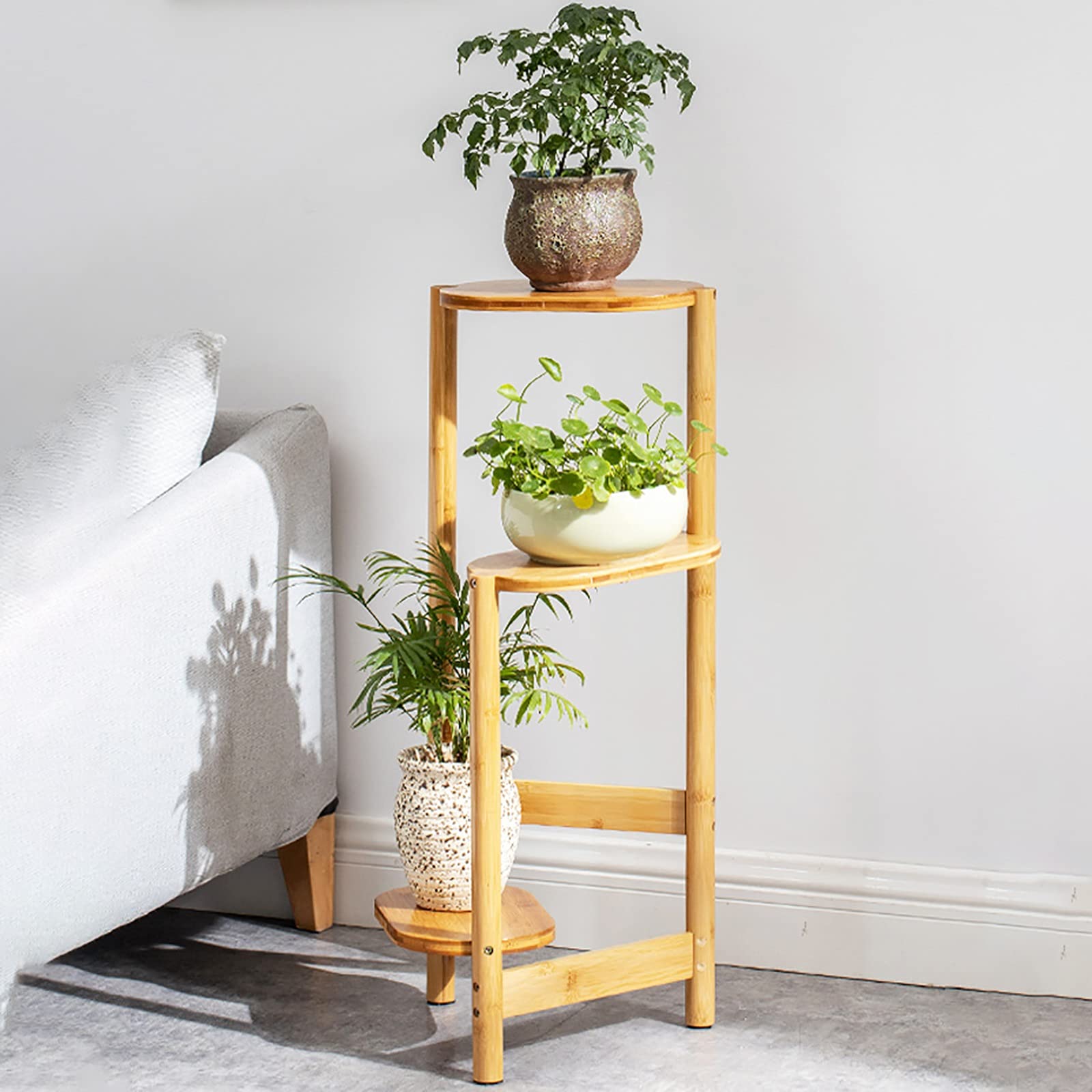 フラワースタンド 3段 花台 竹製 鉢スタンド 植木鉢 スタンド 室内 屋外 おしゃれ お花 観葉植物 お花 ..