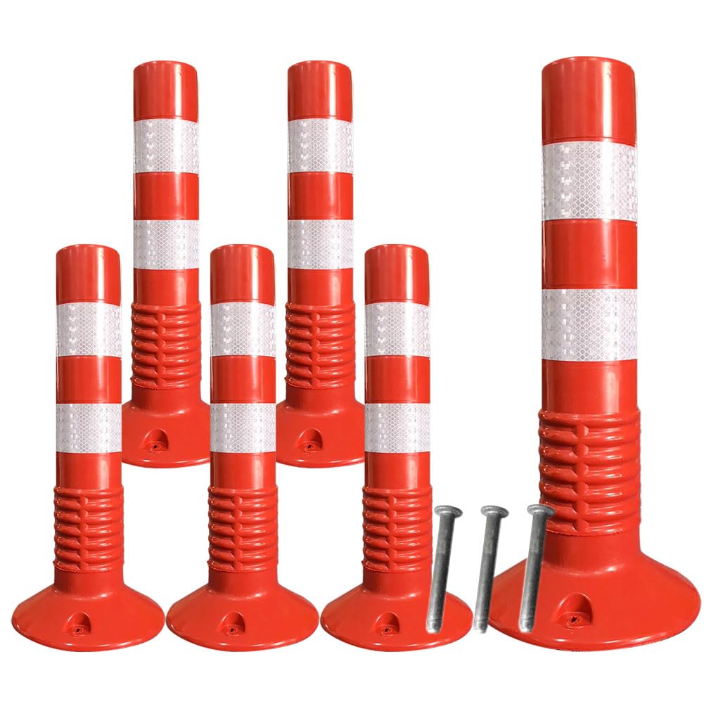 車線分離標 車線分離標ポール コーンポスト 視線誘導標 ガードポール ソフトコーン 柔らかい 反射 ポス..
