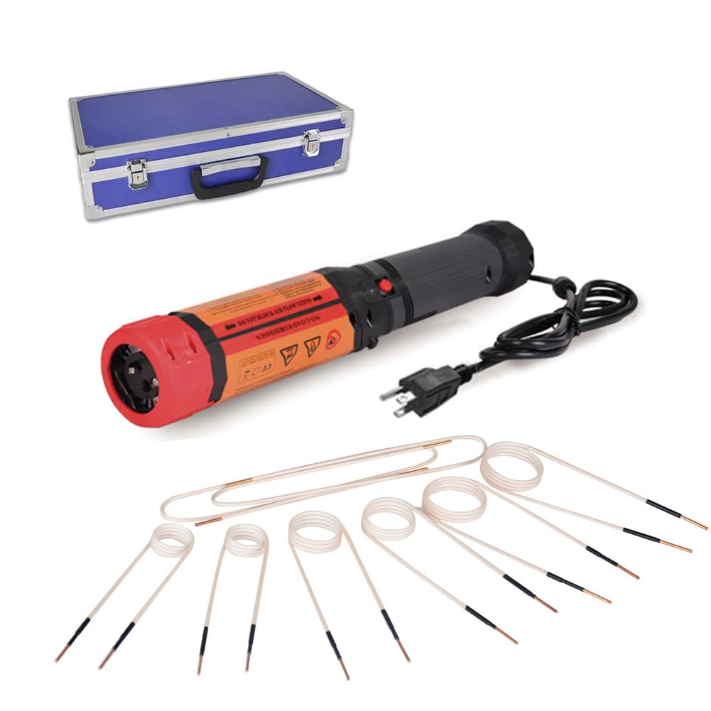電磁誘導加熱コイルキット、1100W ポータブル誘導ヒーター8コイルとツールボックス付き さびたネジの取..