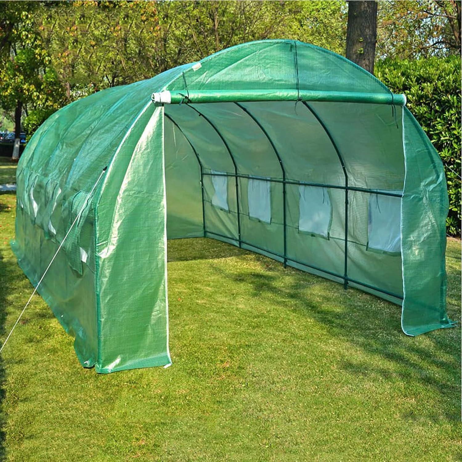 ビニールハウス 温室 大型ポータブルウォークインガーデン温室 屋外パティオホットハウス 植物温室 多..