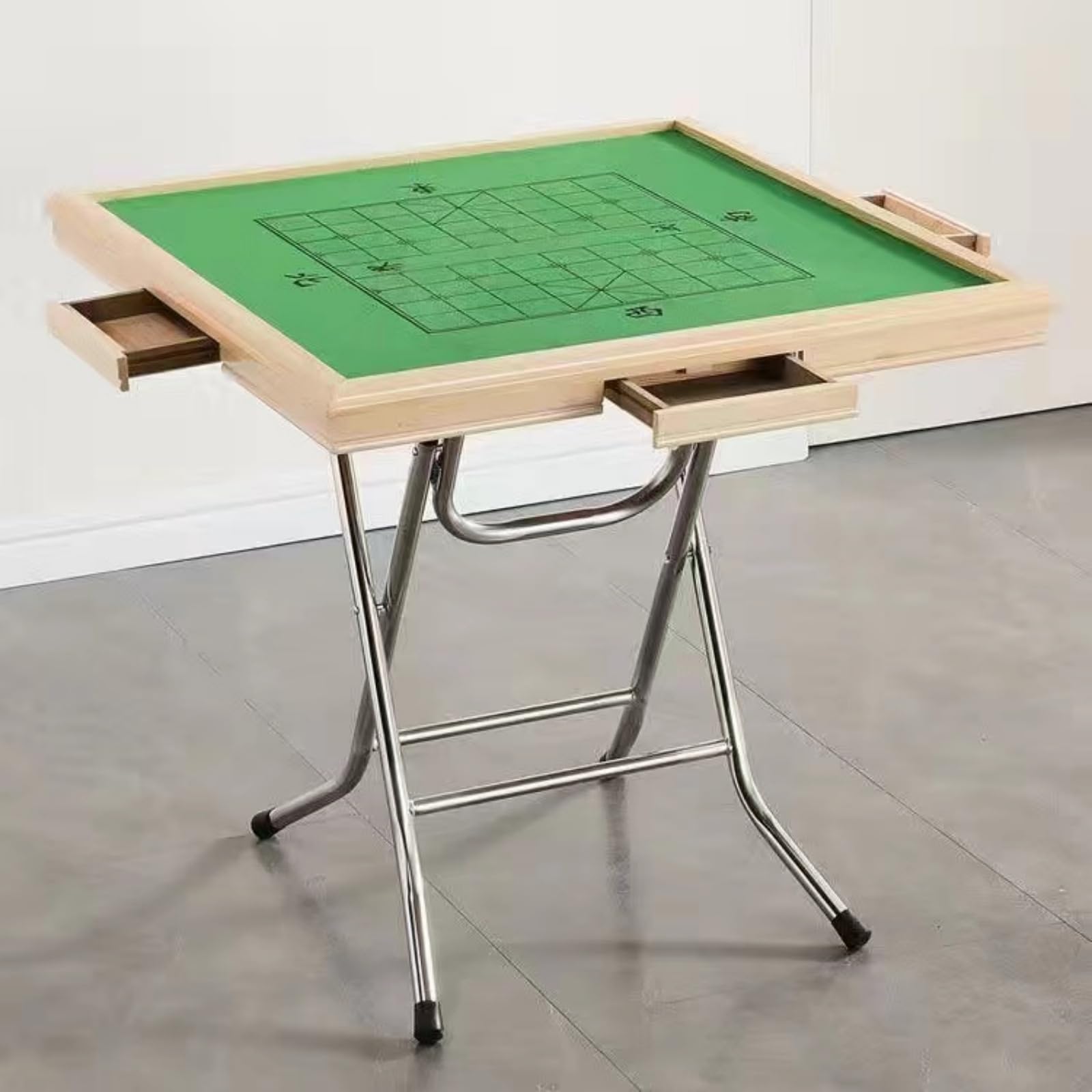 【特定商品!店舗オープン時間限定!ポイント3倍】麻雀卓 マージャン卓 麻雀テーブル 折り畳み式 引き出し付き 点棒収納 チップ収納 手打ち用 耐荷重200kg ...