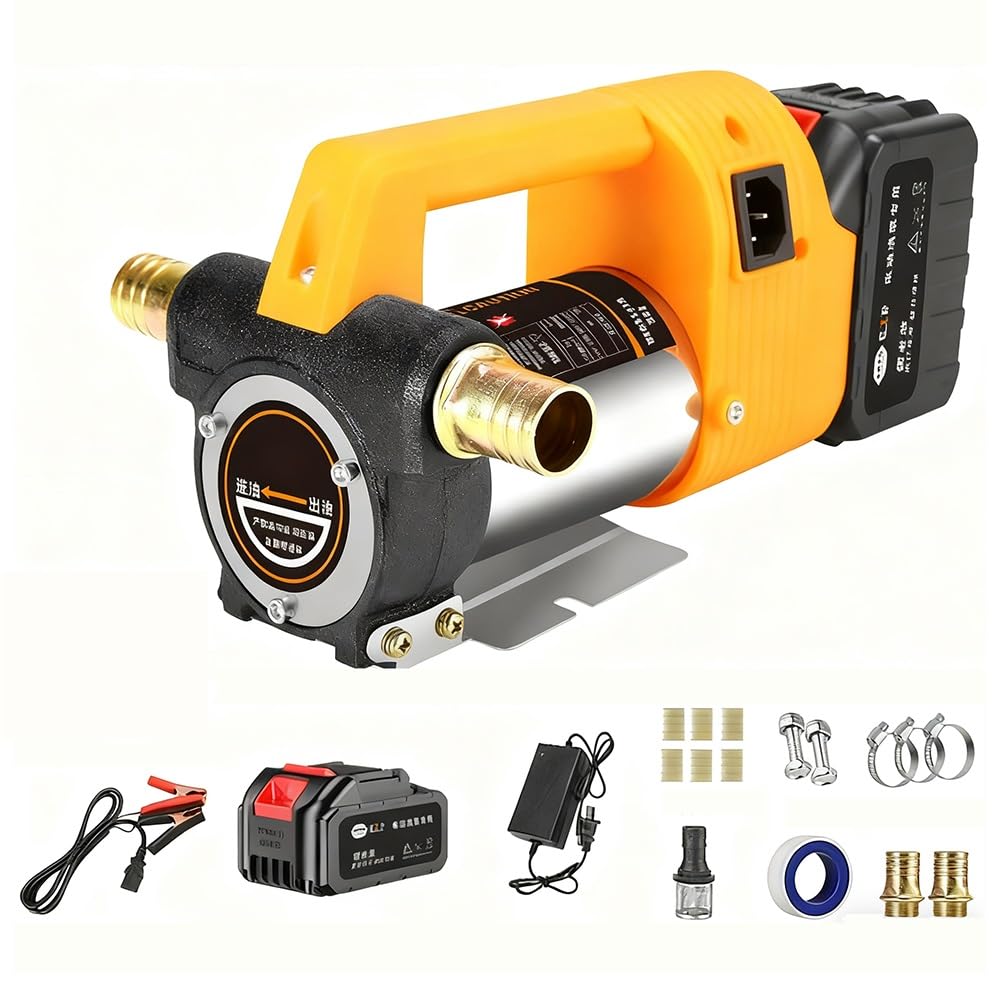 【高出力＆高効率】最大出力550W、流量60L/minの高性能モーターを搭載。軽油灯油の抽出作業を驚くほど短時間で完了し、作業効率を大幅に向上させます。【安心の耐久設計】耐熱耐腐食性に優れた高品質材を採用。さらに、防水防塵仕様の安全スイッチを備え、過酷な環境下でも長寿命と信頼性の高い動作を実現します。【卓越した冷却性能】鋳鋼インペラと頑丈な銅製モーターに、高性能冷却ファンを組み合わせた独自設計。高速運転時でも過熱を効果的に抑制し、ポンプの耐久性と安定した効率を両立させました。逆止弁内蔵で燃料逆流を防止。【コードレスでどこでも即作業】強力なリチウムイオンバッテリーを内蔵し、コードの煩わしさから解放されます。充電式なので、屋外や電源のない場所でもすぐに稼働可能です。ご使用前に充電することをお勧めいたします。【広範な応用シーン】鉱山機械、エンジニアリング機械、漁船、トラック、自動車の給油やオイル交換など、多様な現場で活躍。軽油灯油専用の兼用ポンプです。ガソリン、アルコール、水などへのご使用はできません。【製品の特徴】高出力でコンパクト設計:高出力モーターを搭載しながらも、コンパクトな設計を実現。高速吸引（5000r/min）と高い揚程を両立し、狭い作業スペースでも力を発揮します。軽油灯油の移送に最適:防錆防食機能を備え、軽油と灯油の移送に特化。メンテナンスも簡単で、長期間にわたって安定した性能を維持します。多彩なシーンに対応:鉱山機械やエンジニアリング機械への給油、漁船の燃料補給、小型ガソリンスタンドなど、様々な現場でご利用いただけます。【製品仕様】定格電圧：24V回転速度：5000r/min付属ホース：5m/10m対応流体：軽油灯油専用ご使用上の注意：水、ガソリン、アルコールなどの可燃性液体への使用は絶対にお避けください。製品の損傷や事故の原因となります。[品質保証]：1、 当社の製品に問題がある場合は、お気軽にお問い合わせください。2、輸送中に多少の衝撃が加わる可能性がございます。万が一不具合や破損などがございましたら、部品の再送など対応させていただきますので、お気軽にご連絡くださいませ。3、商品が多いため、発送時に説明書をお送りし忘れることがございます。万が一、説明書が届いていない場合や、商品組み立てに関してご不明点がございましたら、お手数ですがご連絡いただけますようお願い申し上げます。電子版の説明書を再送させていただきますので、どうぞご安心ください。お客様にはご理解いただきますようお願い申し上げます。お客様のご支援が、私たちの励みとなっております。4、当社の製品にご満足いただけましたら、ポジティブなレビューを残してください。 ご協力ありがとうございます。【高出力＆高効率】最大出力550W、流量60L/minの高性能モーターを搭載。軽油灯油の抽出作業を驚くほど短時間で完了し、作業効率を大幅に向上させます。【安心の耐久設計】耐熱耐腐食性に優れた高品質材を採用。さらに、防水防塵仕様の安全スイッチを備え、過酷な環境下でも長寿命と信頼性の高い動作を実現します。【卓越した冷却性能】鋳鋼インペラと頑丈な銅製モーターに、高性能冷却ファンを組み合わせた独自設計。高速運転時でも過熱を効果的に抑制し、ポンプの耐久性と安定した効率を両立させました。逆止弁内蔵で燃料逆流を防止。【コードレスでどこでも即作業】強力なリチウムイオンバッテリーを内蔵し、コードの煩わしさから解放されます。充電式なので、屋外や電源のない場所でもすぐに稼働可能です。ご使用前に充電することをお勧めいたします。【広範な応用シーン】鉱山機械、エンジニアリング機械、漁船、トラック、自動車の給油やオイル交換など、多様な現場で活躍。軽油灯油専用の兼用ポンプです。ガソリン、アルコール、水などへのご使用はできません。【製品の特徴】高出力でコンパクト設計:高出力モーターを搭載しながらも、コンパクトな設計を実現。高速吸引（5000r/min）と高い揚程を両立し、狭い作業スペースでも力を発揮します。軽油灯油の移送に最適:防錆防食機能を備え、軽油と灯油の移送に特化。メンテナンスも簡単で、長期間にわたって安定した性能を維持します。多彩なシーンに対応:鉱山機械やエンジニアリング機械への給油、漁船の燃料補給、小型ガソリンスタンドなど、様々な現場でご利用いただけます。【製品仕様】定格電圧：24V回転速度：5000r/min付属ホース：5m/10m対応流体：軽油灯油専用ご使用上の注意：水、ガソリン、アルコールなどの可燃性液体への使用は絶対にお避けください。製品の損傷や事故の原因となります。[品質保証]：1、 当社の製品に問題がある場合は、お気軽にお問い合わせください。2、輸送中に多少の衝撃が加わる可能性がございます。万が一不具合や破損などがございましたら、部品の再送など対応させていただきますので、お気軽にご連絡くださいませ。3、商品が多いため、発送時に説明書をお送りし忘れることがございます。万が一、説明書が届いていない場合や、商品組み立てに関してご不明点がございましたら、お手数ですがご連絡いただけますようお願い申し上げます。電子版の説明書を再送させていただきますので、どうぞご安心ください。お客様にはご理解いただきますようお願い申し上げます。お客様のご支援が、私たちの励みとなっております。4、当社の製品にご満足いただけましたら、ポジティブなレビューを残してください。 ご協力ありがとうございます。
