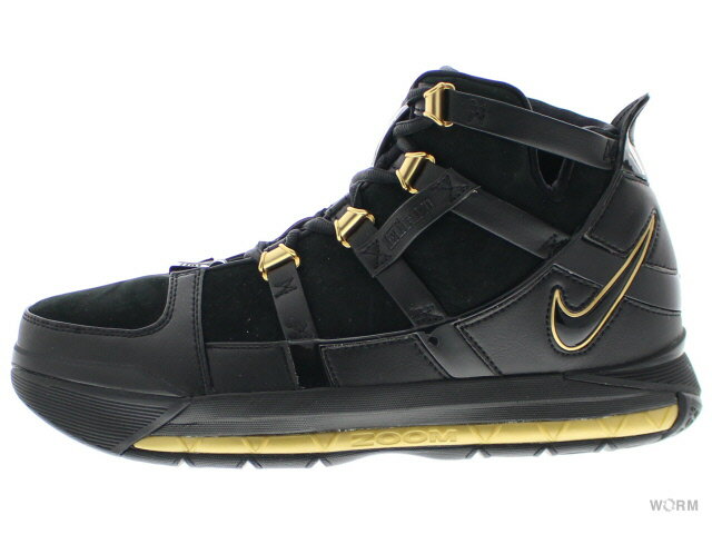 NIKE ZOOM LEBRON III QS ao2434-001 black/black-metallic gold ナイキ ズーム レブロン 3 未使用品【中古】