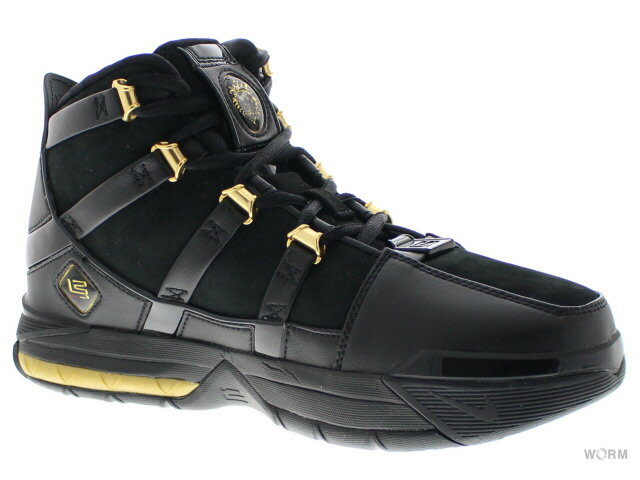 NIKE ZOOM LEBRON III QS ao2434-001 black/black-metallic gold ナイキ ズーム レブロン 3 未使用品【中古】