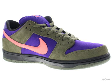 NIKE SB DUNK LOW PRO SB 304292-265 mdm olive/atmc rd-elctr prpl ナイキ ダンク ロウ 未使用品【中古】