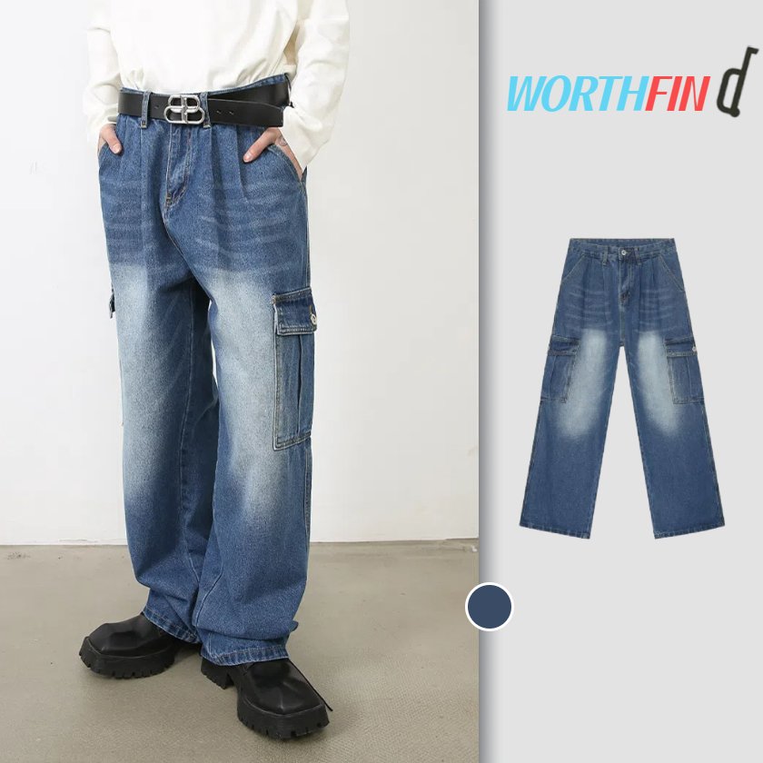 樂天商城 - ストレートパンツ デニムパンツ ゆったり ワイド ジーンズ バギーパンツ デニム ルーズシルエット ヴィンテージライク デニム ワイドデニムパンツ ルーズシルエット 大きいサイズ ジーンズ メンズ ジーパン バギーパンツ カッコイイ おしゃれ