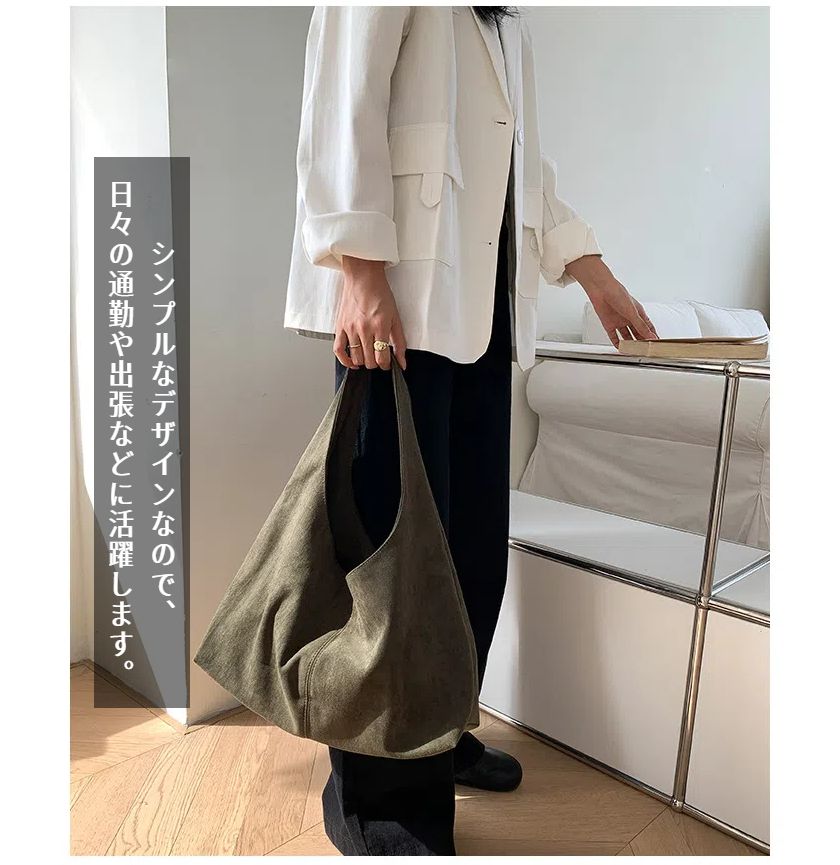 ハンドバッグ レディース スエード トートバッグ 大きめ 軽い 耐久性 大容量 バッグ 手持ち 手提げ レディースバッグ カジュアル 通勤 通学 おしゃれ 誕生日 プレゼント かばん 鞄 レディースバッグ 旅行バッグ worthfind-10007958 WORTHFIND サンプル画像2
