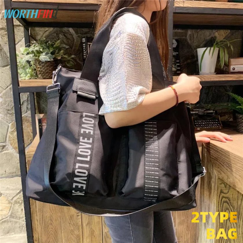 樂天商城 - メッシュ トートバッグ ショルダーバッグ 3way 斜め掛け 肩がけ 撥水加工 大容量 無地 A4 ユニセックス 旅行バッグ 修学旅行 かわいい おしゃれ かっこいい 小旅行 1泊 普段使い 軽量 ママバッグ トートバッグ 大容量 上質 ブラック 通勤 出張
