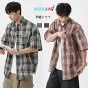 メンズ シャツ 長袖 カジュアル チェックシャツ 半袖 チェック柄 大きいサイズ ゆったり ネルシャツ ワイシャツ おしゃれ トップス ボタンダウン チェック ...