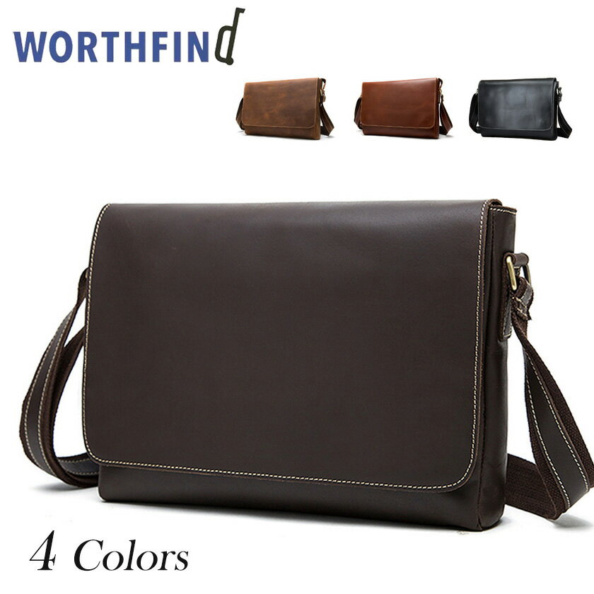 ショルダーバッグ メッセンジャーバッグ 本革 厳選牛革 レザーバッグ ワンショルダーバッグ メンズ 斜めがけ 肩掛け 大容量 ipad収納 ポーチ レザー 革 小物入れ 柔らかい アウトドア バッグ 父の日