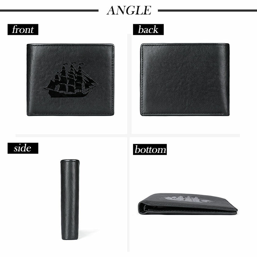 財布 メンズ 二つ折り財布 短財布 長財布 本革 レザー 革 カードケース スキミング RFID サイフ ウォレット 磁気防止 写真入れ 小銭入れ カード入れ ボタン 男性 スキミング防止 札入れ 薄い 敬老の日 シンプル 軽量 ギフト プレゼント 彼氏 【メール便】