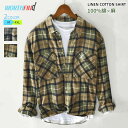 チェック柄 綿100% シャツ -M-3XL メンズ カッターシャツ 長袖 パッチワーク 折襟 ボタン チェックシャツ ポケット付き カジュアル 動きやすい 軽...