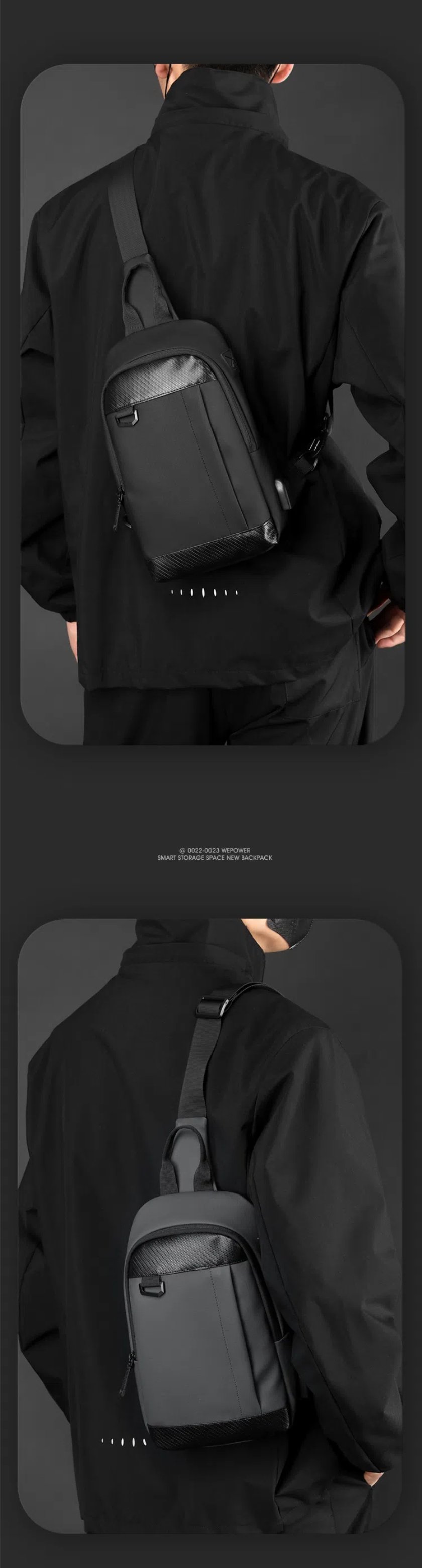 WE POWER ボディバッグ スポーツバッグ USB充電 イヤホン穴付き USBポート付き 肩掛けバッグ 斜めがけバッグ ワンショルダーバッグ メンズ 撥水 大容量 軽量 iPad対応 多機能 肩掛け 防犯 撥水 おしゃれ かっこいい 丈夫 頑丈 お出かけ 通勤 通学 おすすめ