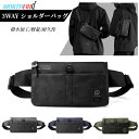 WE POWER ミニポーチ ショルダーバッグ メンズ かばん 2way ウエストバッグ 小さめ 軽量 斜め掛け 防水 ワンショルダー カッコイイ カバン 軽量...