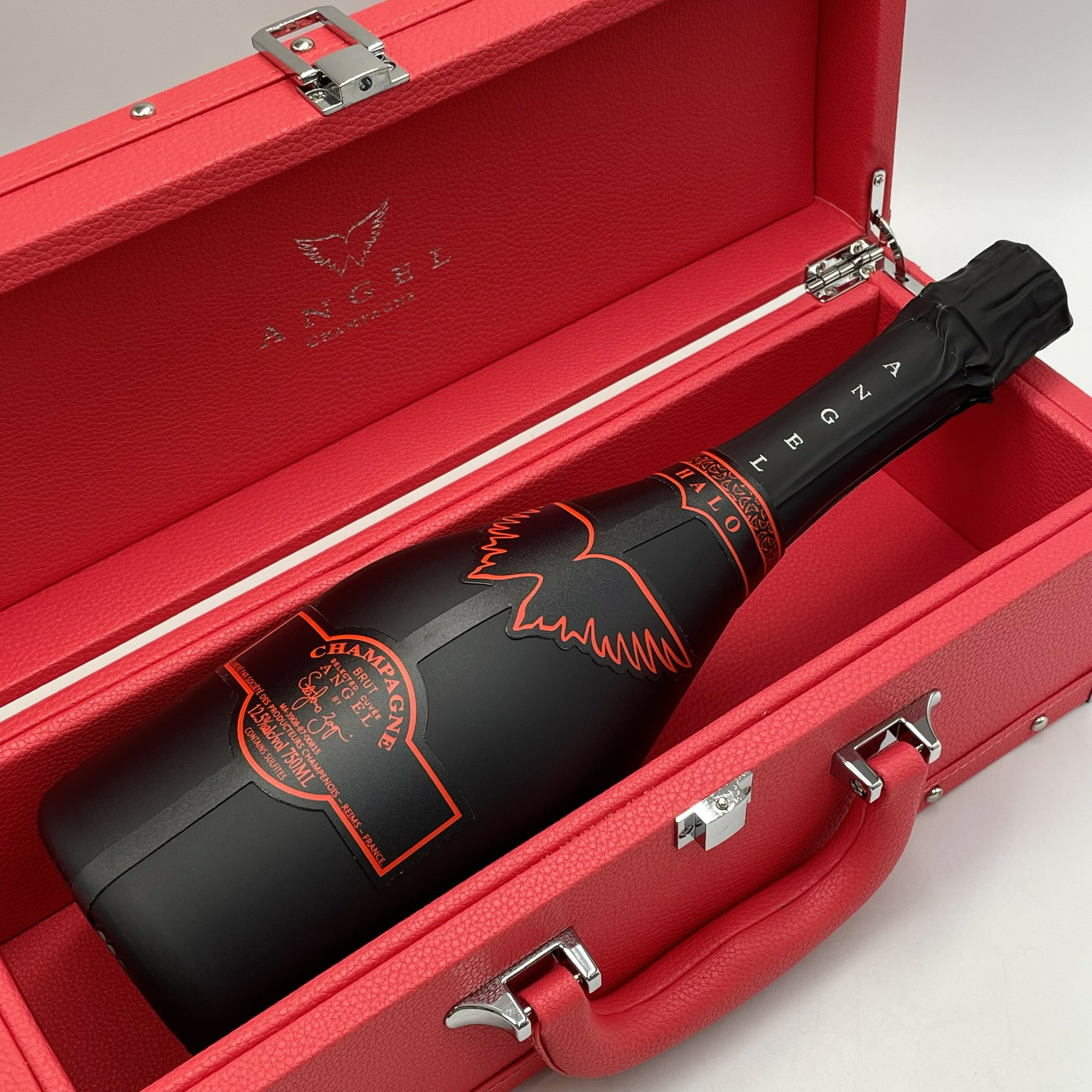 未開栓 ANGEL CHAMPAGNE エンジェル シャンパン ブリュット ブラック 750ml 12.5% 高級シャンパン シャンパーニュ シャルドネ ピノノワール ムニエ 果実酒 洋酒 辛口 フランス産 コレクション プレゼント ギフト 記念日 専用ケース付き IS-01022