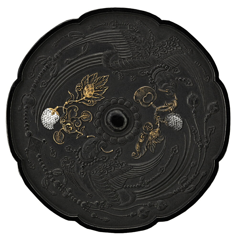 呉竹 墨 呉竹千寿墨 花鳥背八花鏡 No.192 AT1-896 ※数量限定