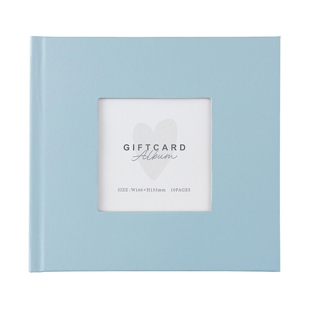 ナカバヤシ ギフトカードアルバム スクエアミニサイズ ベーシック フォギーブルー A-SMBP-103-2