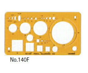 UCHIDA ウチダ マービー テンプレート No.140F 建築士受験者用定規 012-0015