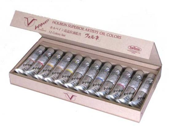 ホルベイン 高品位油絵具 ヴェルネ 20ml V192 12色紙函セットII 011192