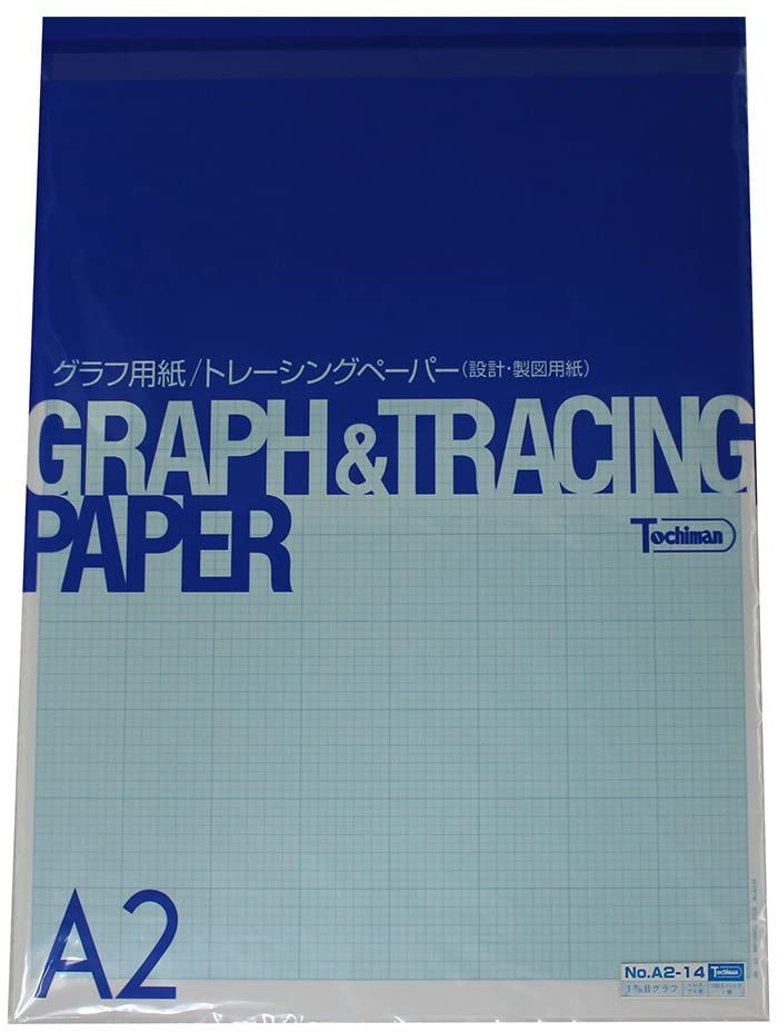 SAKAEテクニカルペーパー 1mm方眼紙 トレーシングペーパー 55g/m2 A2 100枚 A2-14