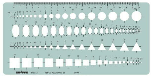 DRAPAS ドラパス テンプレート E型 総合定規D（大） No.31-E121