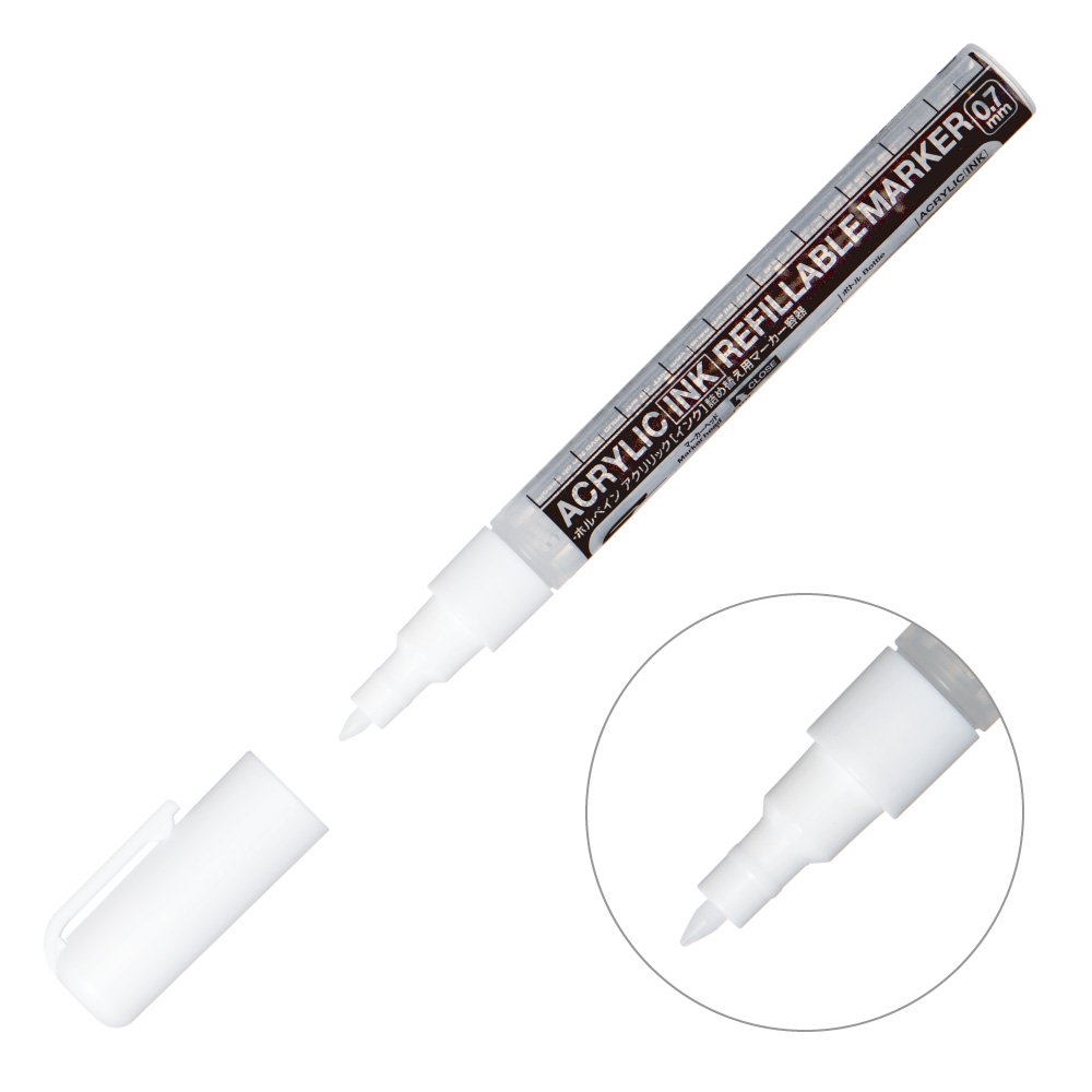 樂天商城 - ホルベイン アクリリック インク 詰め替えマーカー容器 WL-0.7mm 3本セット 511605