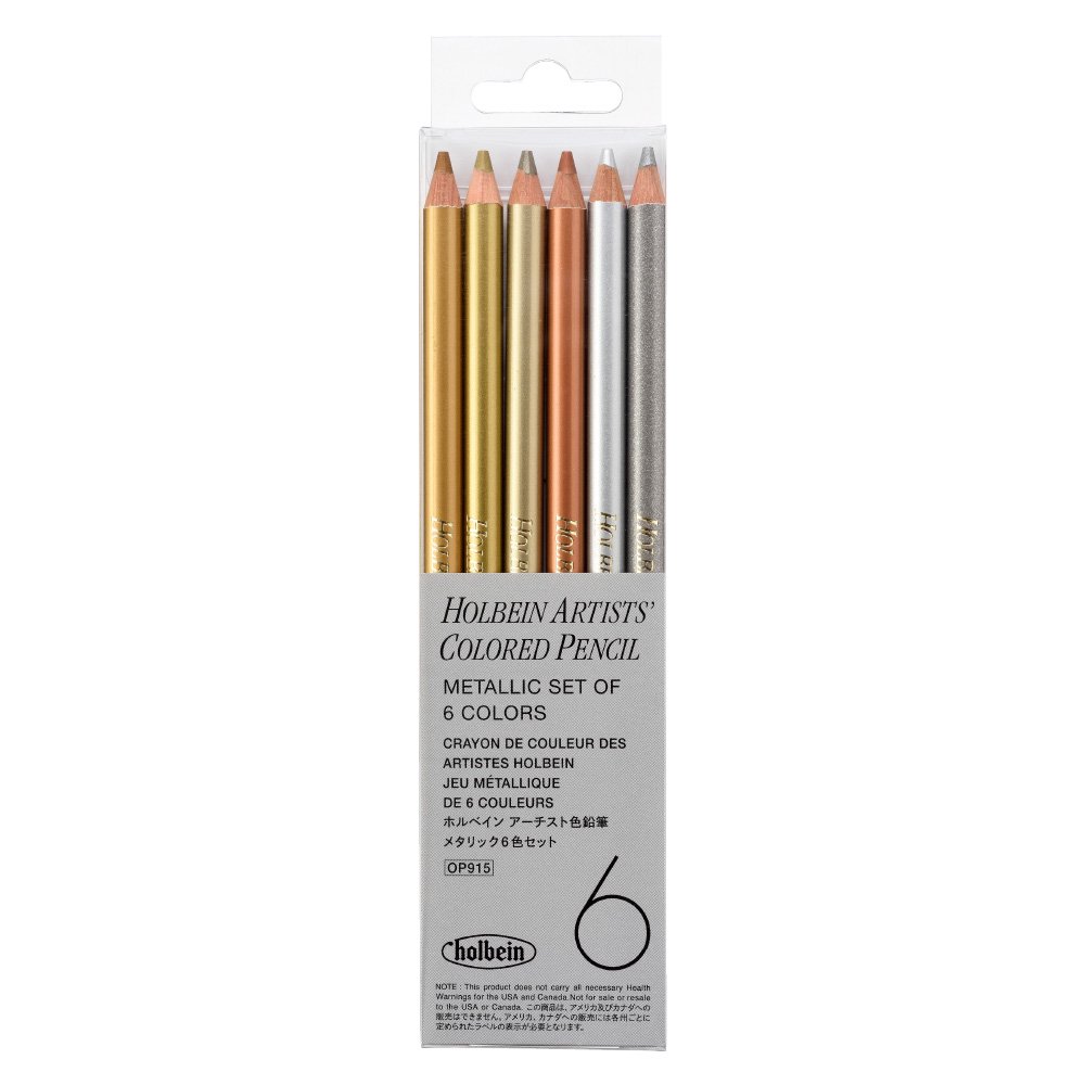 ~6 Colors - ホルベイン アーチスト色鉛筆 メタリック6色セット OP915 20915