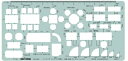 DRAPAS ドラパス テンプレート E型 インテリアレイアウト定規A 1:50 No.31-E505